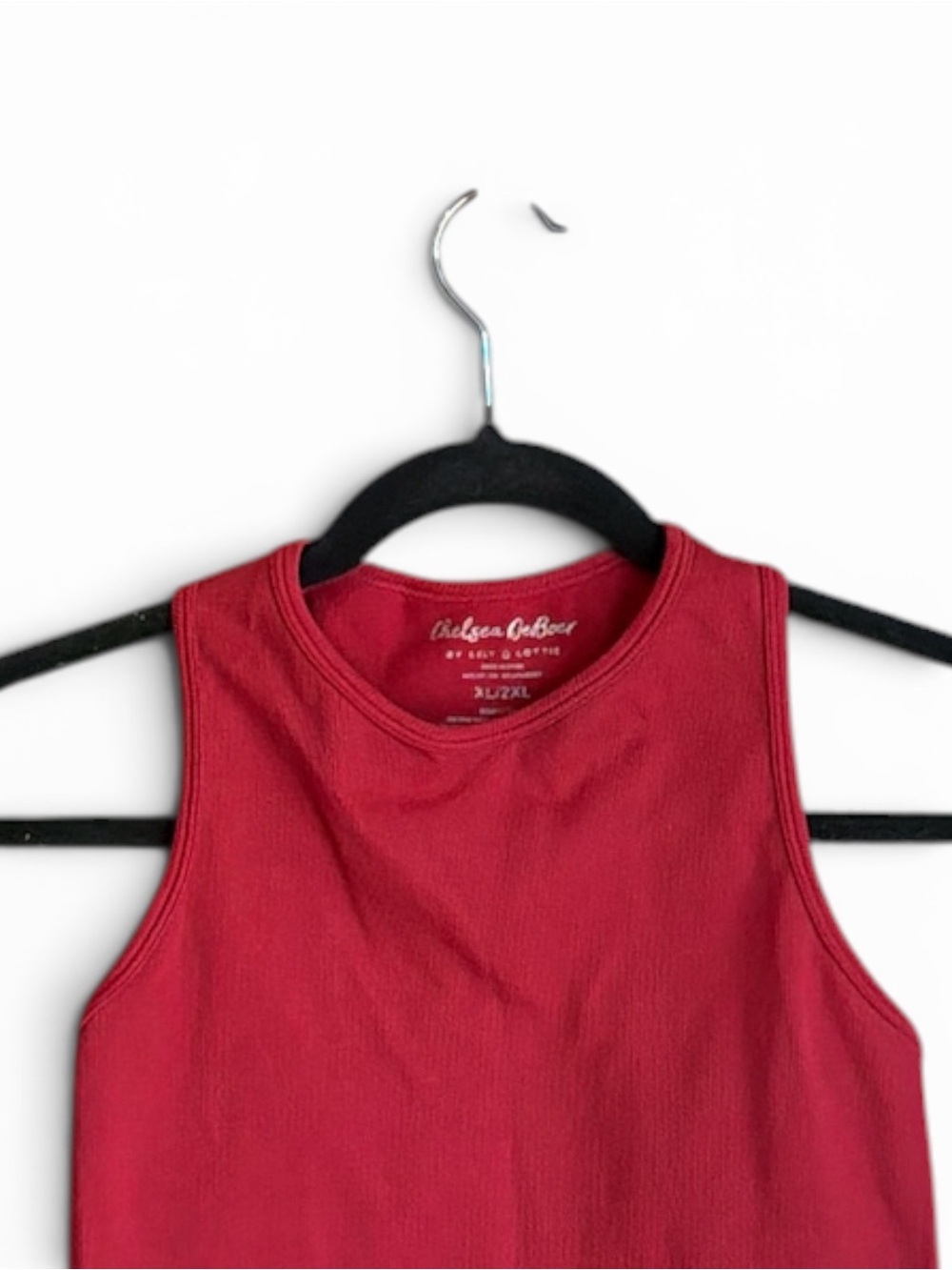 Chelsea DeBoer By Lily & Lottie Tank Size XL/2XL Red Racerback Stretch - Picture 2 of 6